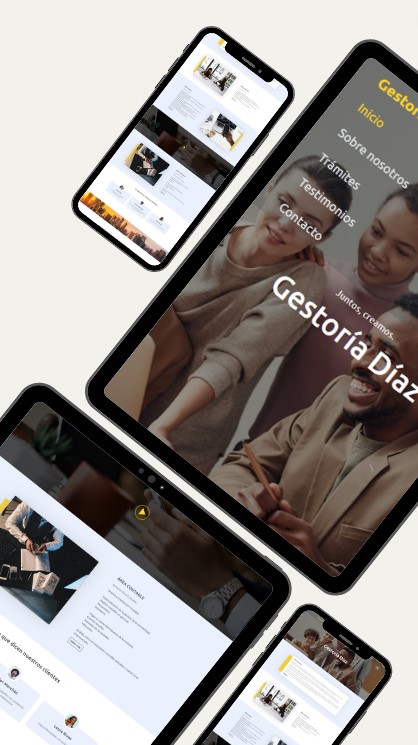 ejemplo página web creada por negocios con éxito